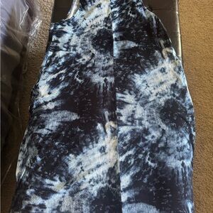 LulaRoe Charlotte blue tie dye dress size XL